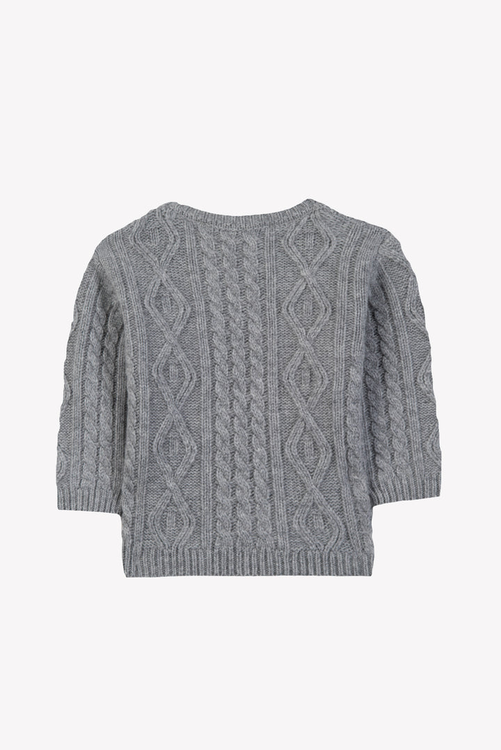PULL9BIS - GRIS MOYEN CHINE