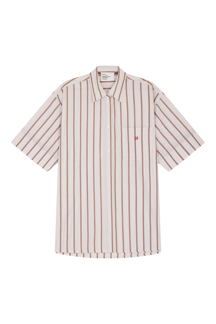 Clay TC129 Strp + Powder Short Sleeve Shirt with Collar