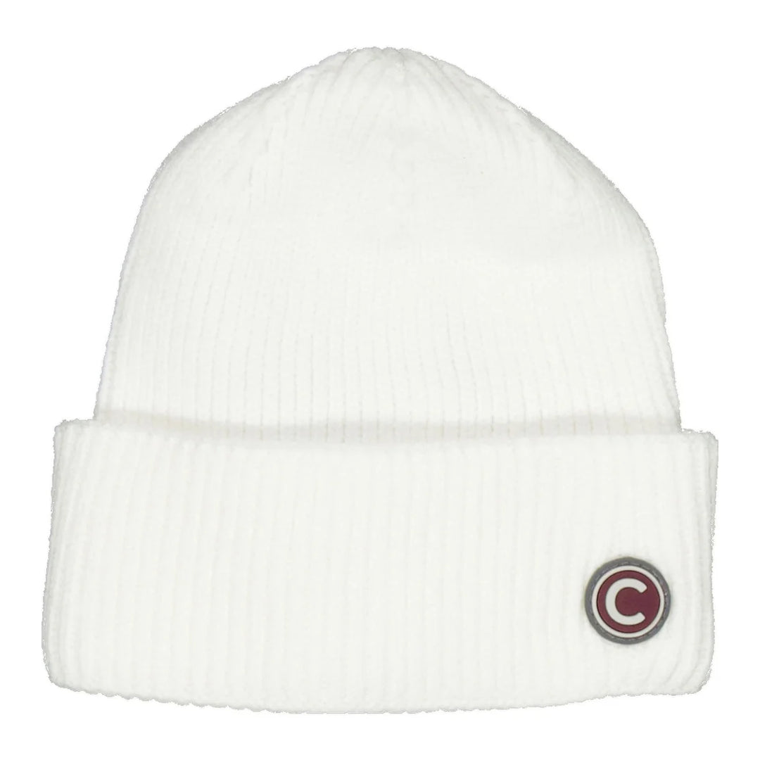 53000068/6XH BABY GIRL FOLDING EDGE CHENILLE HANDFEEL BEANIE - WHITE