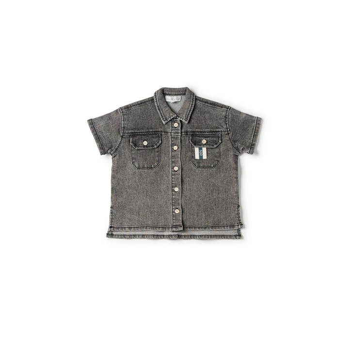 SS1102A - Button Down Shirt Black wash