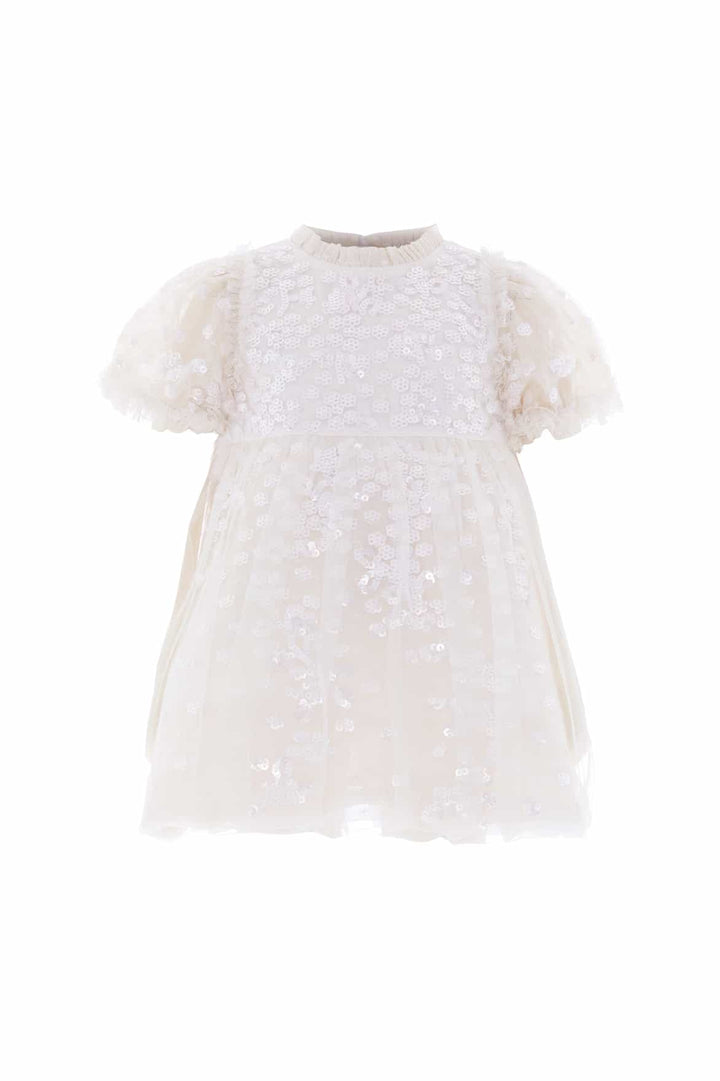 CONFETTI BABY DRESS-CREAM