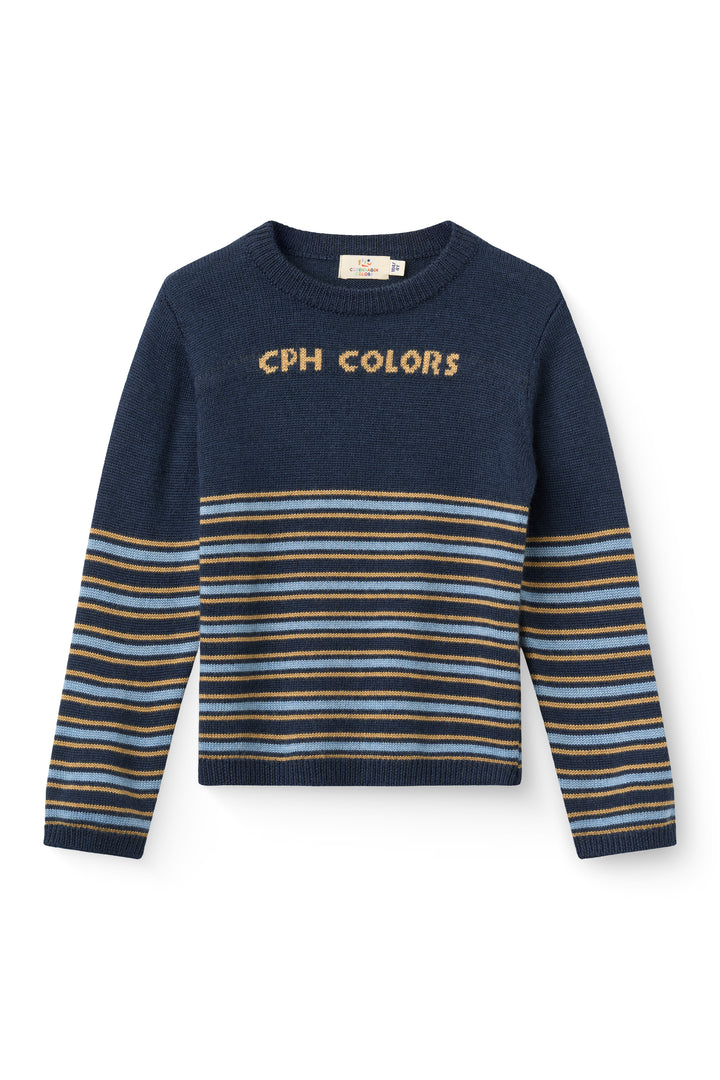262-000-300 COPENHAGEN COLORS MERINO SWEATER - NAVY COMB