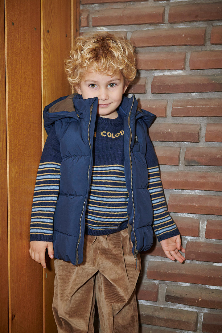 262-000-300 COPENHAGEN COLORS MERINO SWEATER - NAVY COMB