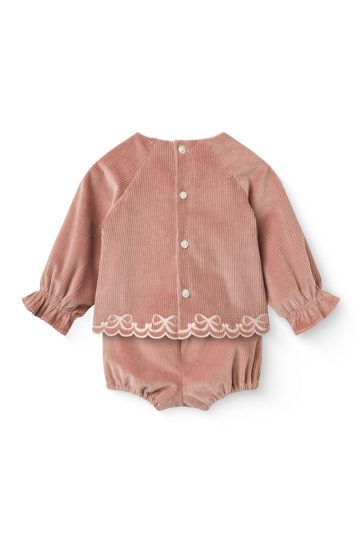 252-520-504 CORDUROY BABY SET W. EMB. - WINTER ROSE