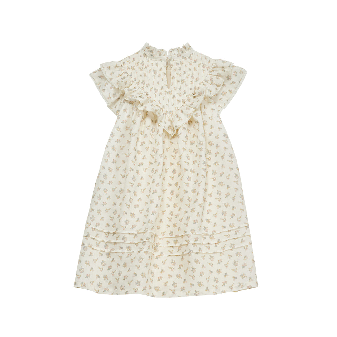 SANDRA DRESS-Cream Flower