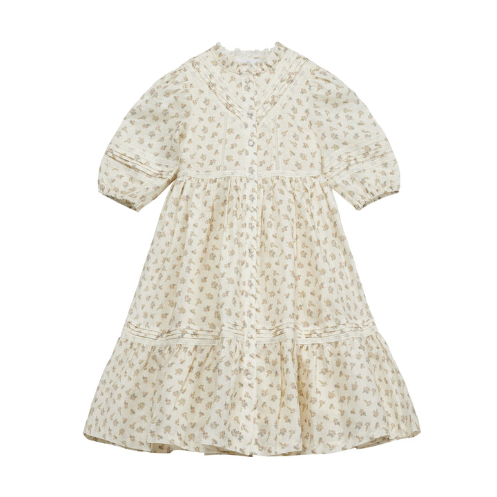 MADELAINE DRESS-Cream Flower