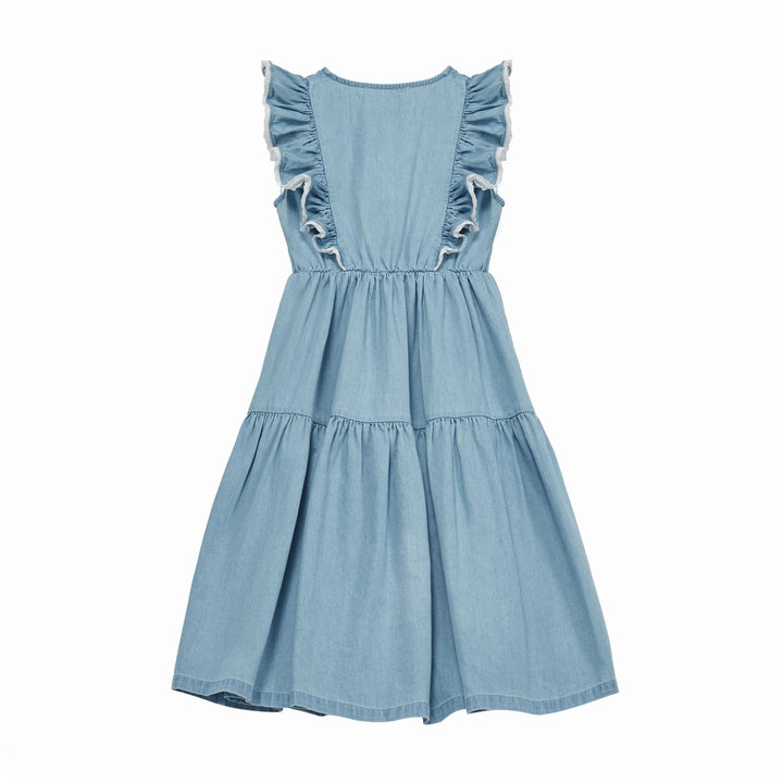 BELLA DRESS-Denim Blue