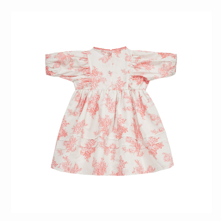 KANA DRESS-Toile De Jouy Pink