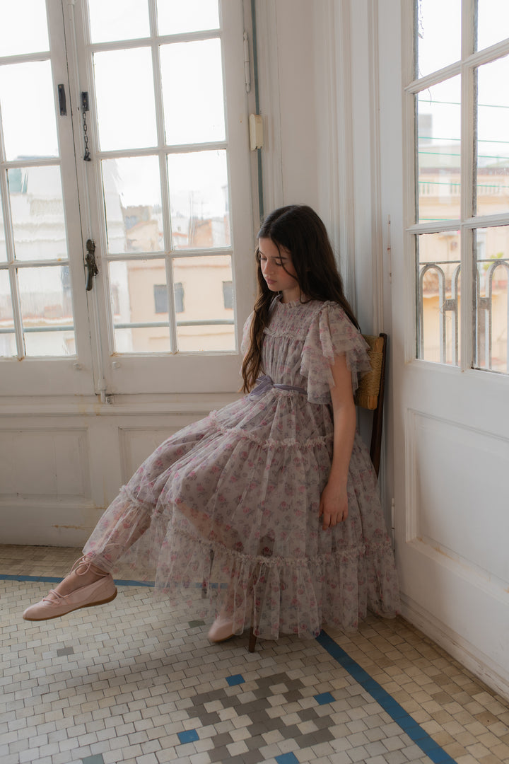 Carolina Dress Pink Roses