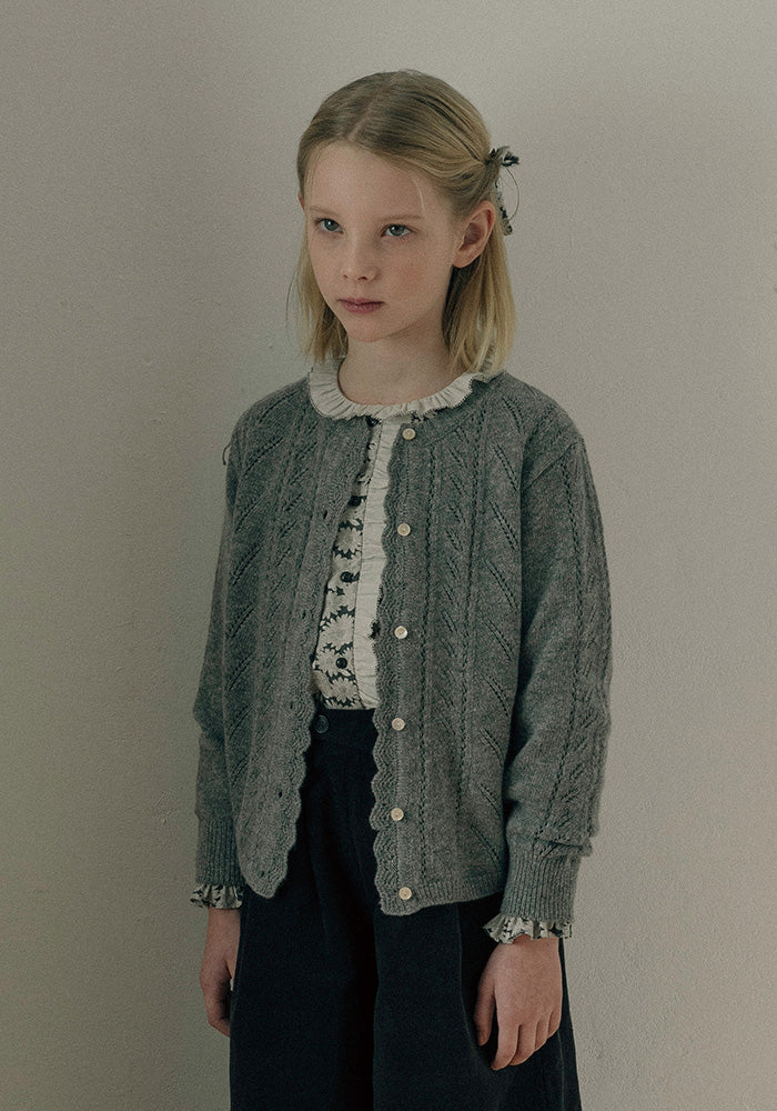 Abbie Knit Cardigan Gray