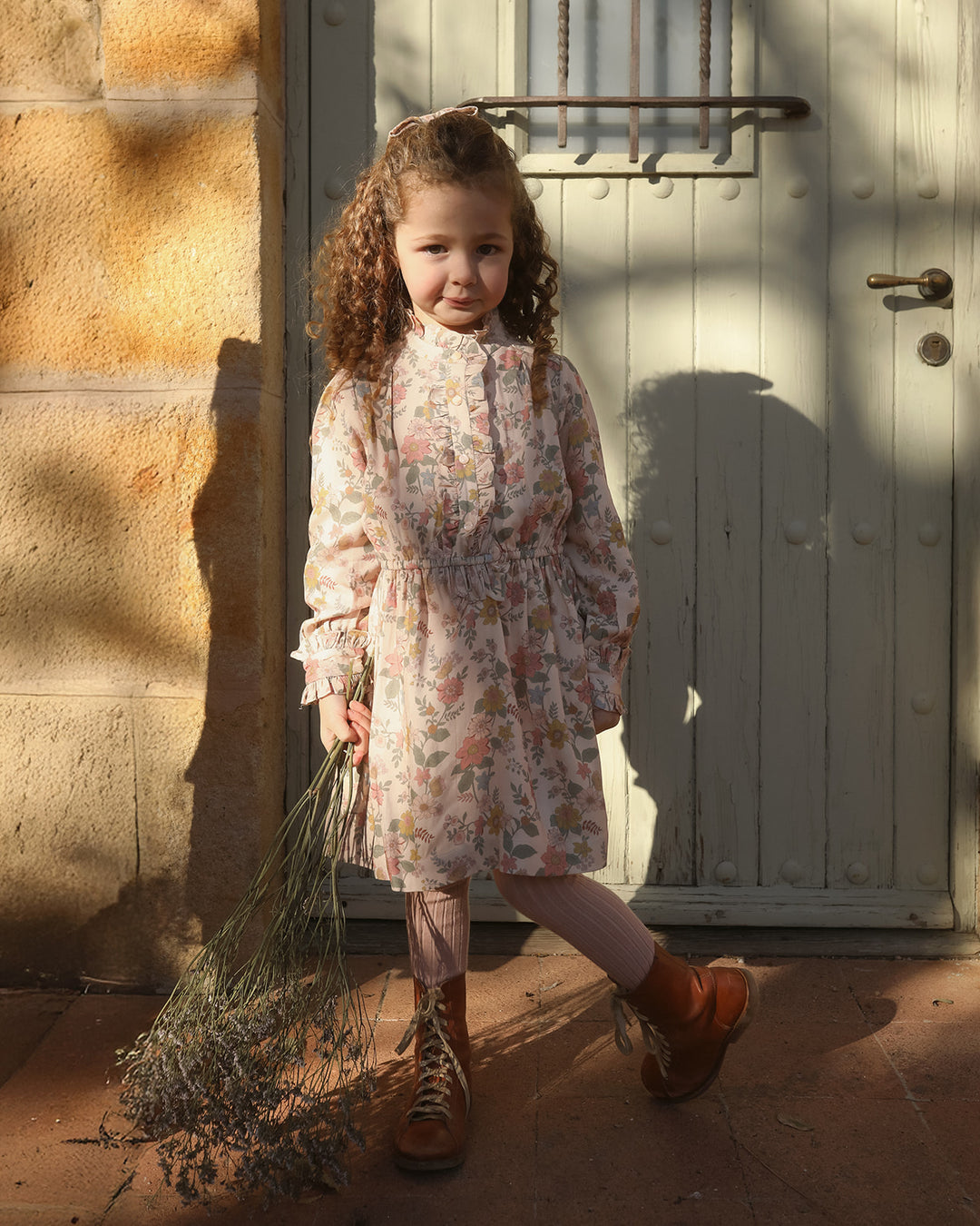 FC-FW26-00014 DAWN DRESS LONG - VISCOSE TWILL BLOOM