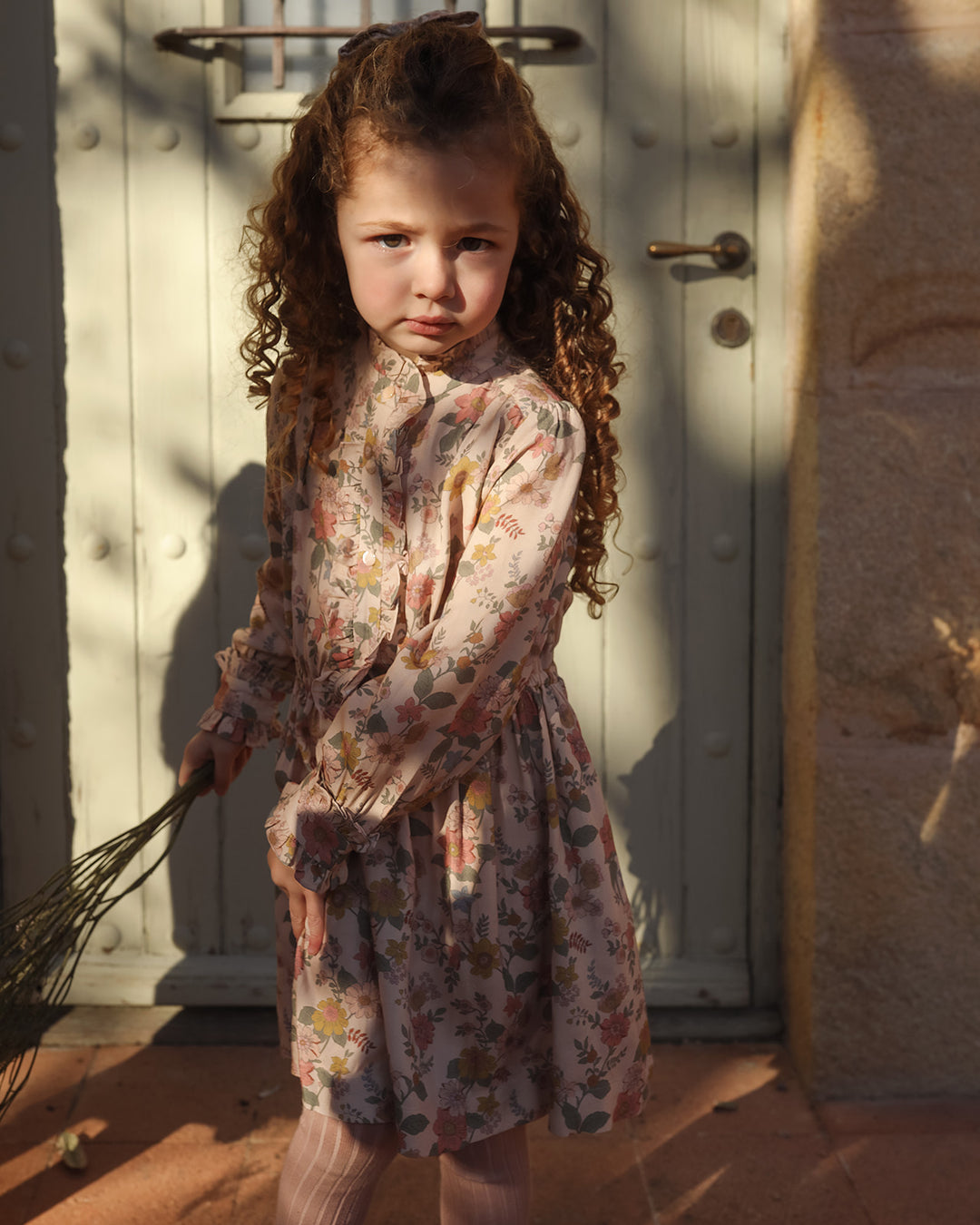 FC-FW26-00014 DAWN DRESS LONG - VISCOSE TWILL BLOOM