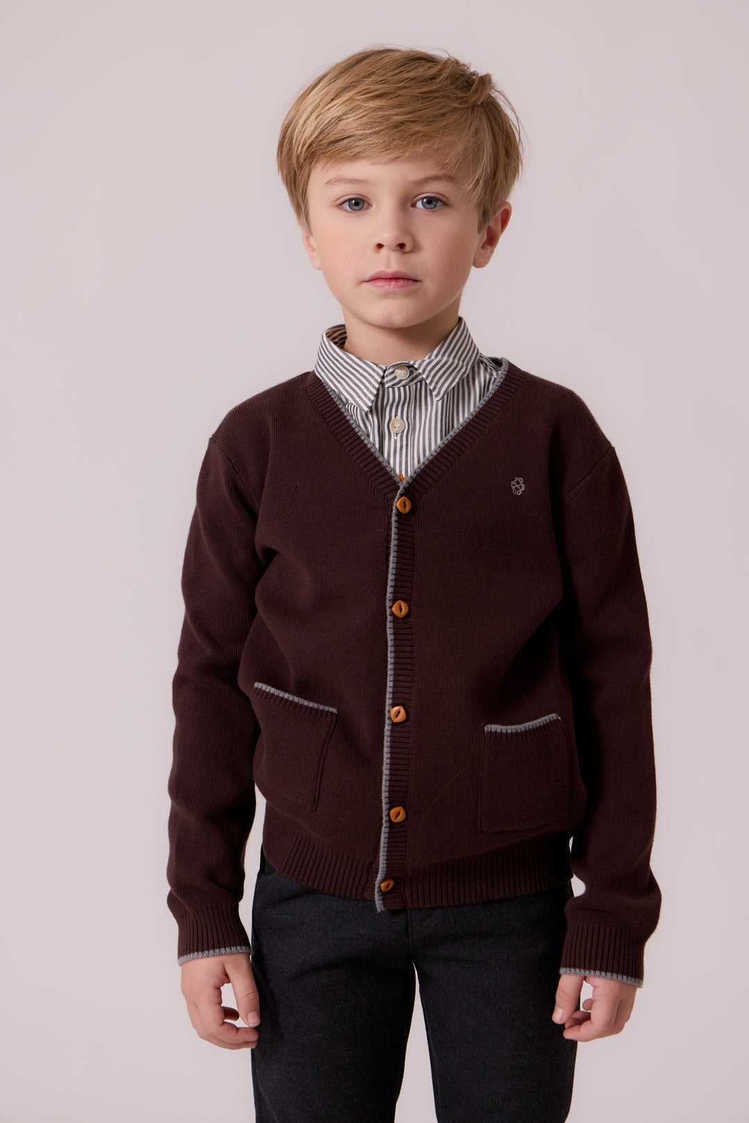 J408 Leo Cardigan - Brown