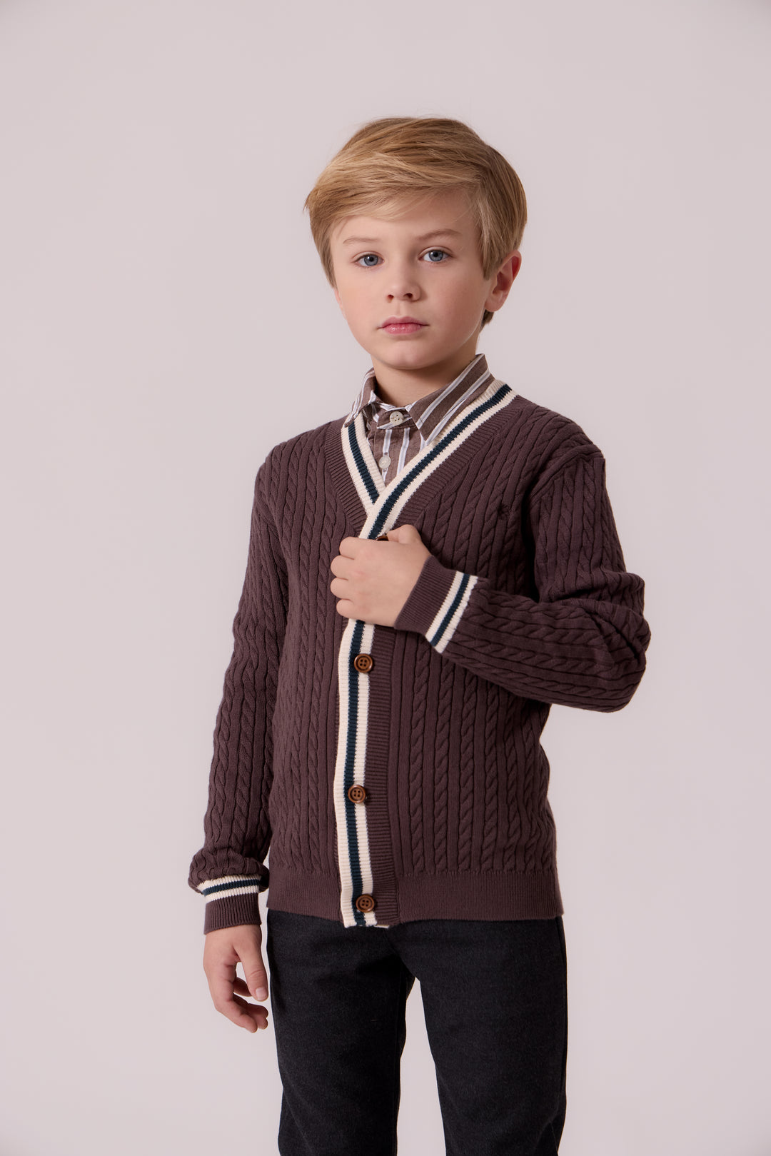 J404 Oz Knit Cardigan - Cocoa