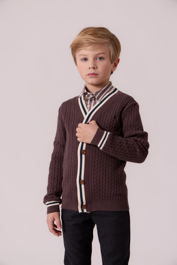 J404 Oz Knit Cardigan - Cocoa