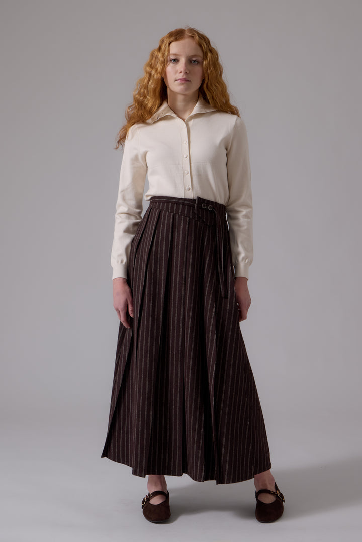 L408 Lyla Midi SkirtChocolate