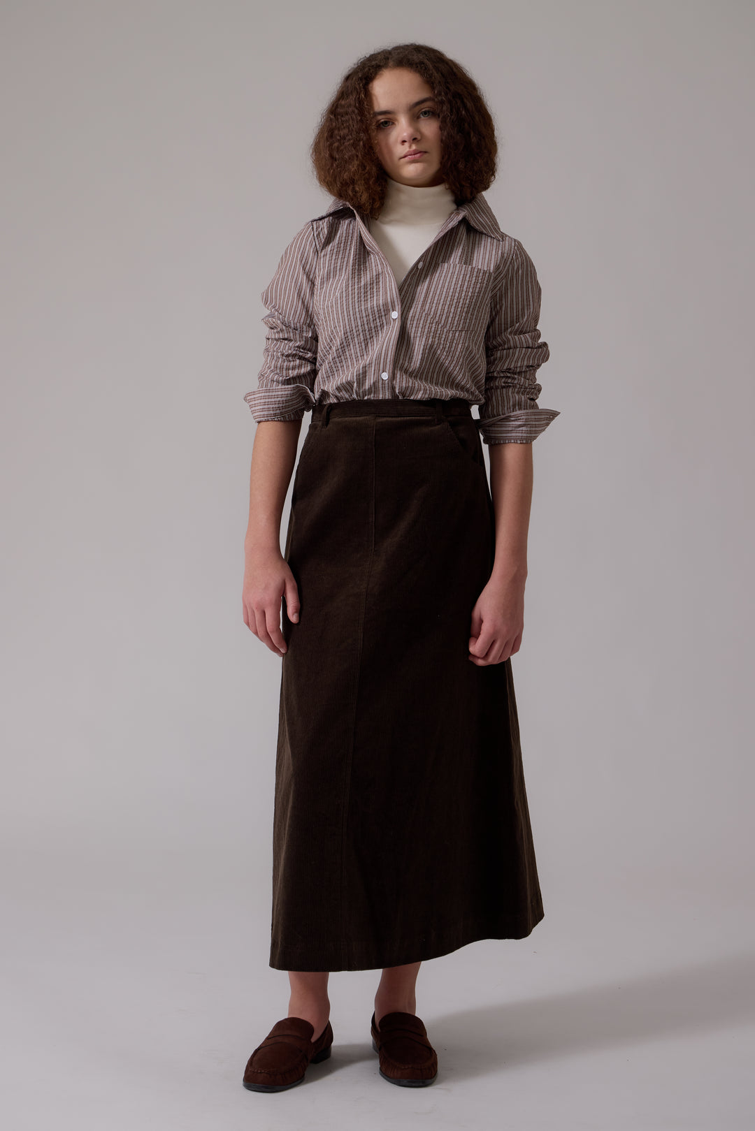 L417 Harlow Midi Skirt Chocolate