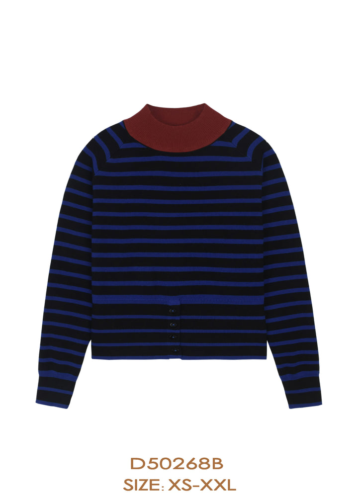 D50268B-SWEATER-black/bordo