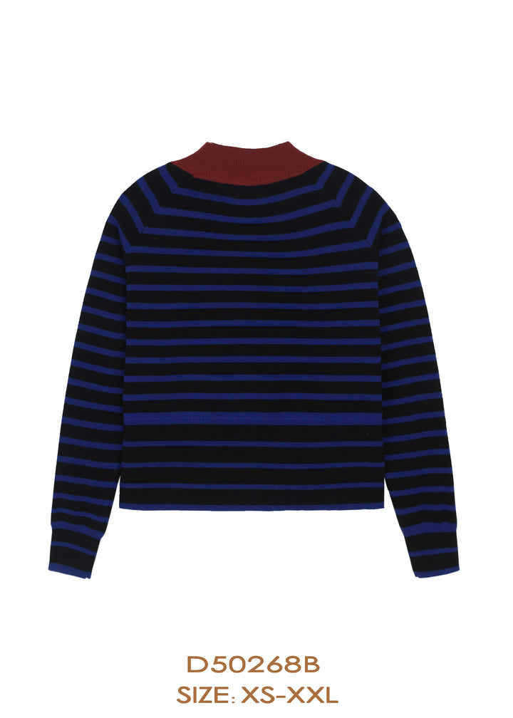 D50268B-SWEATER-black/bordo