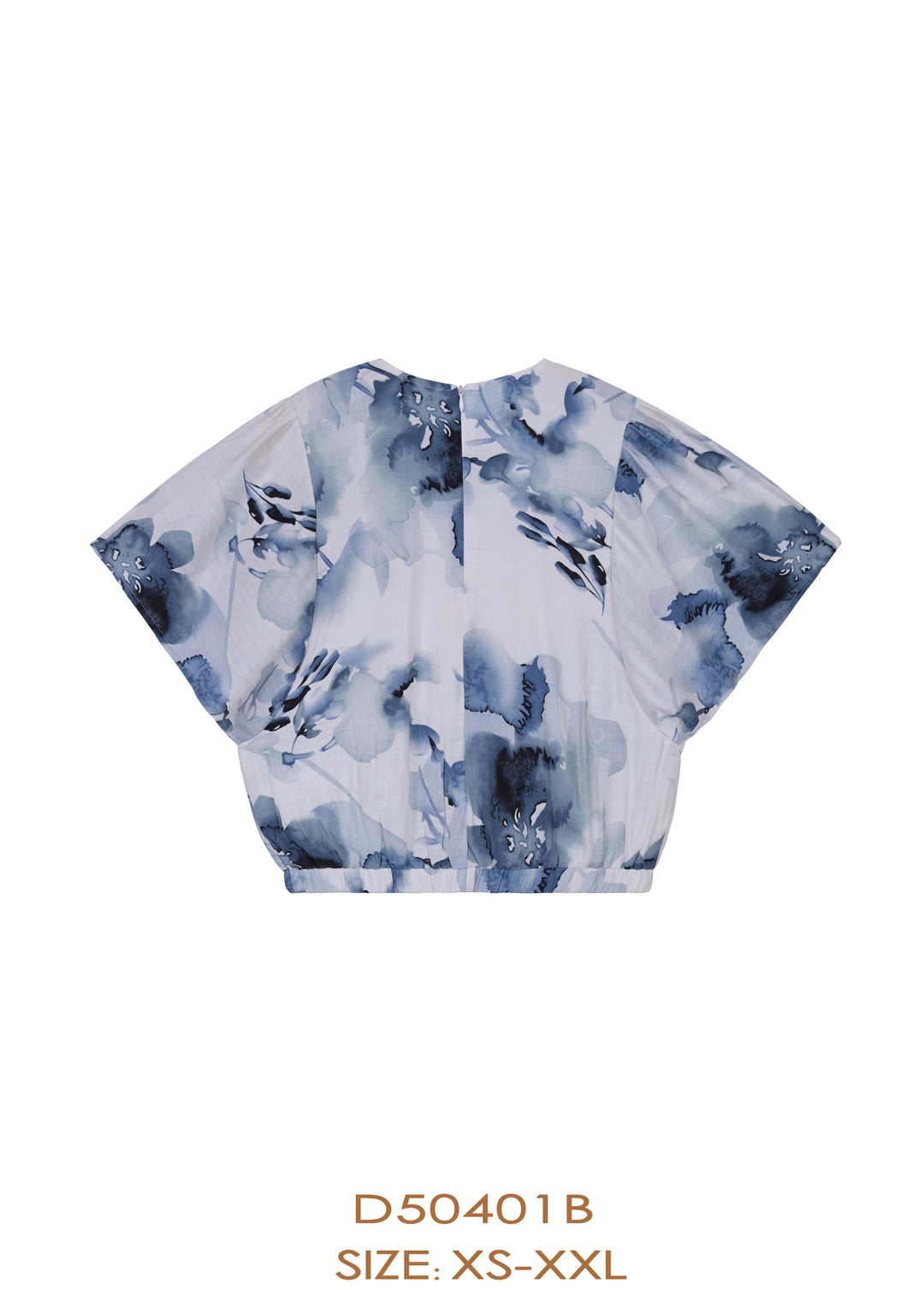 D50401B TOP-FLORAL BLUE
