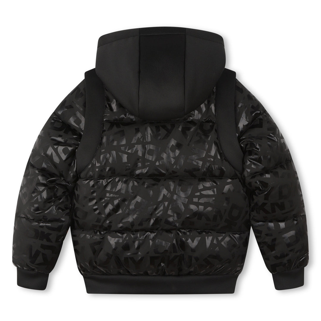 D60200-BRANDED AOP HOODED JACKET-Black