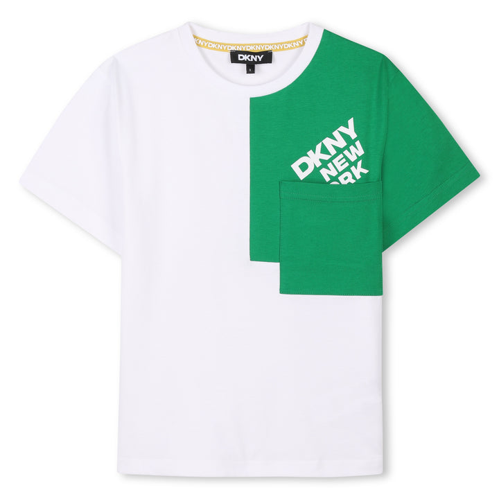 D62289-COLORBLOCK SHORT SLEEVES TEE-SHIRT-GREEN