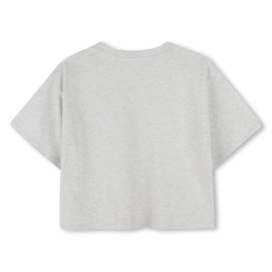 D62312-GIRLS SHORT SLEEVES TEE-SHIRT-Light Gray