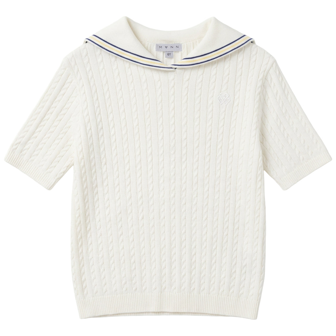 DAME SAILOR COLLAR TOP-ROYAL BLUE