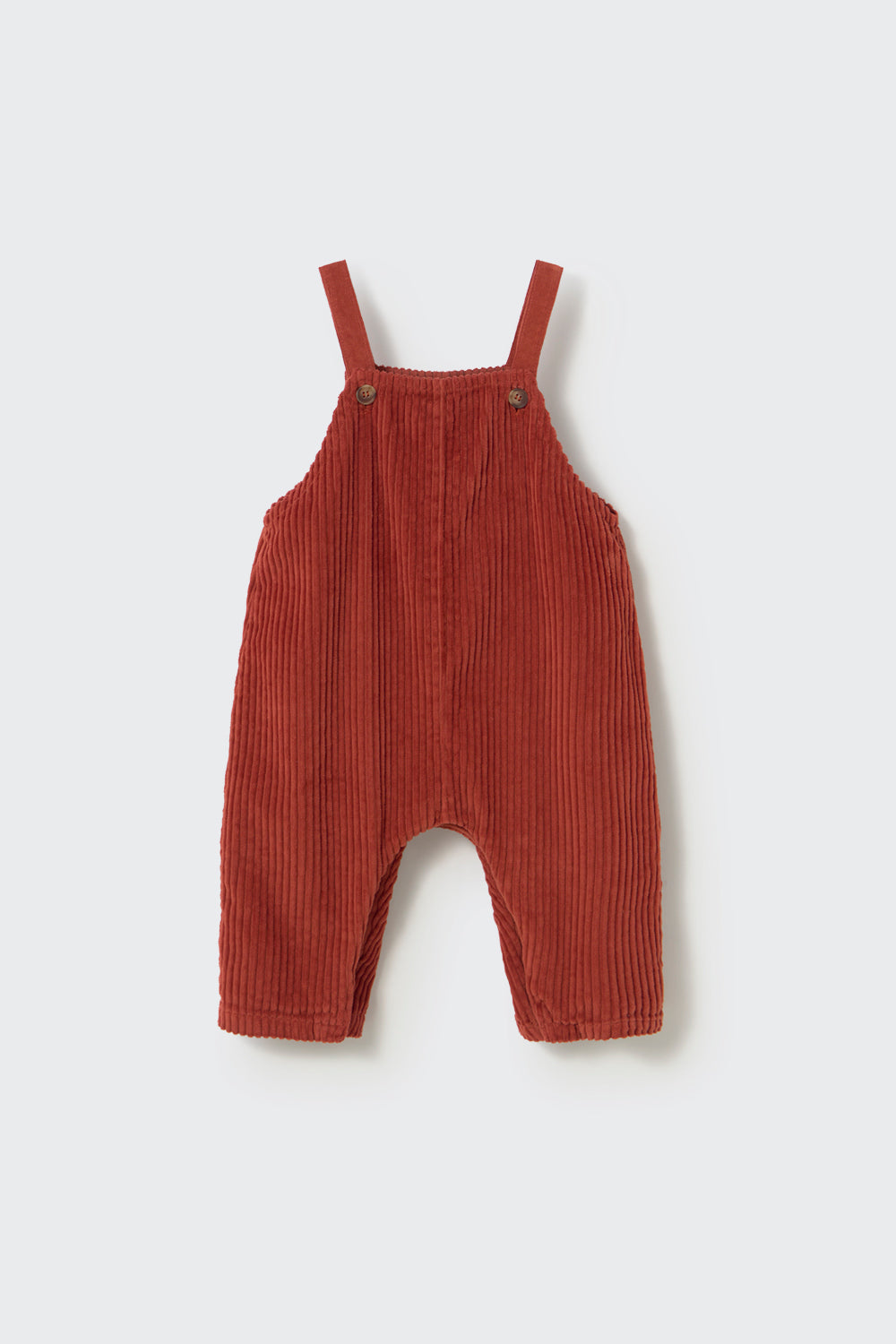 DAX247W6 WIDE WALE CORDUROY BABY OVERALLS - GINGER