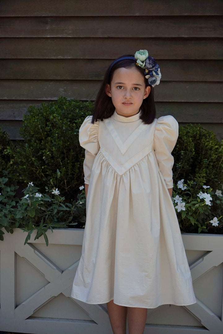FW26-GW71V 3/4 SLEEVE MAXI - IVORY