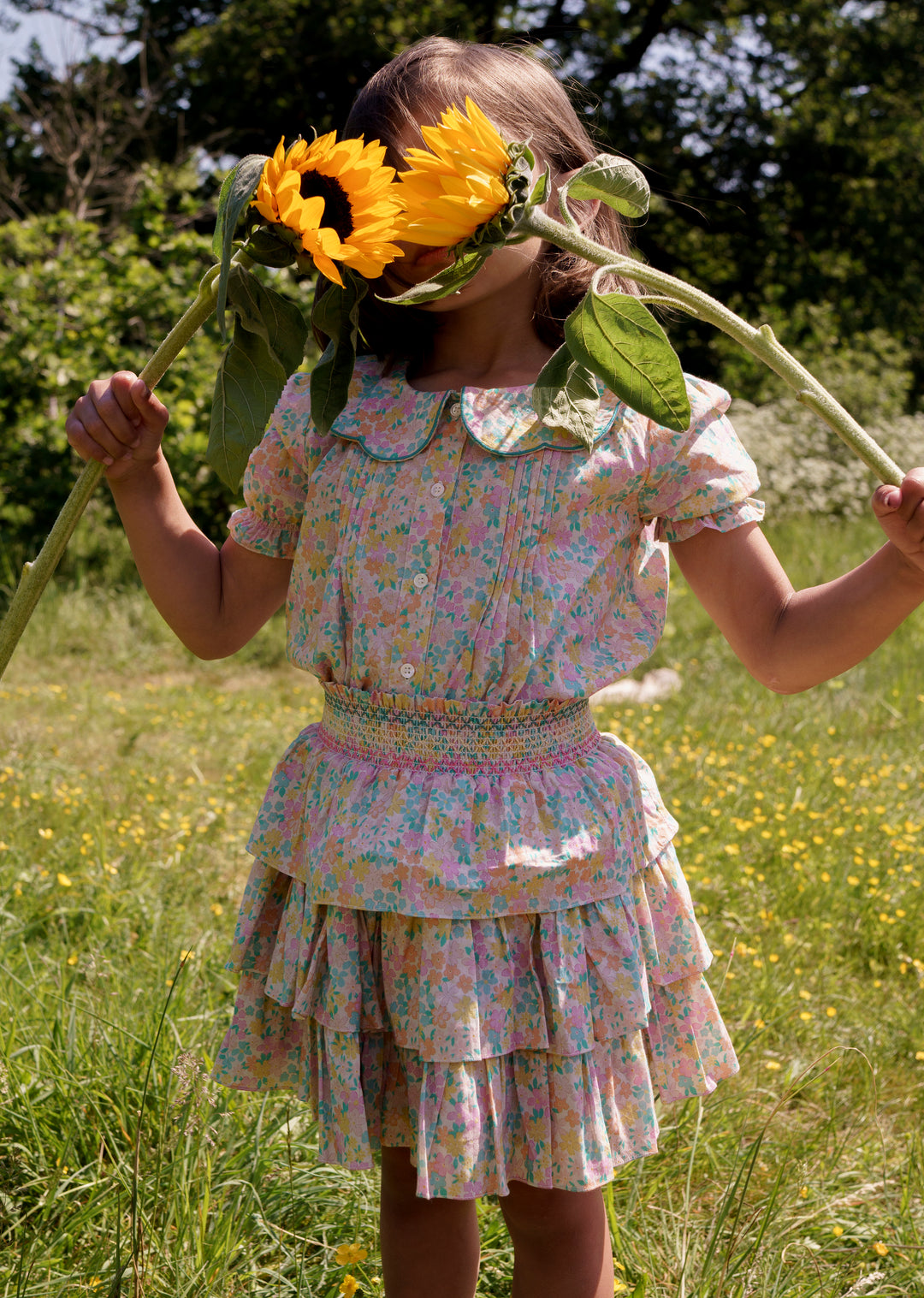 MELISSA SKIRT LONG-EMMA FLORAL MINT