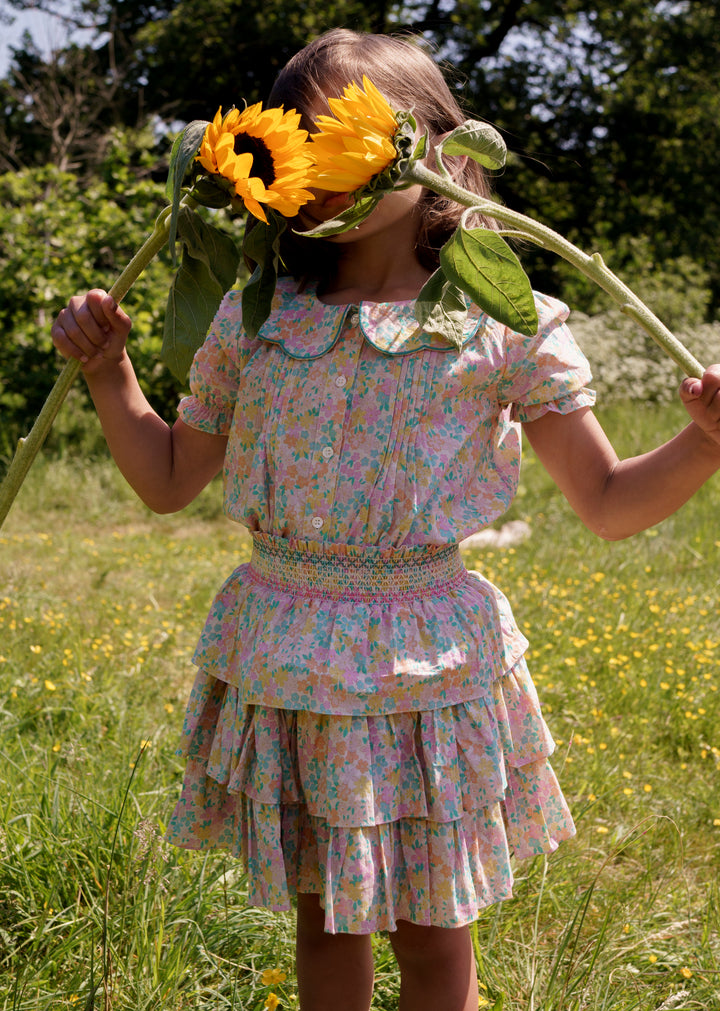 MELISSA SKIRT LONG-EMMA FLORAL MINT