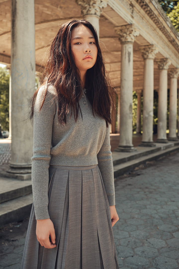 L410 Kelsey Midi Skirt Grey