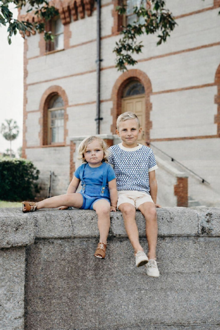 ST1937 VICTOR ROMPER SET - MEDIUM BLUE