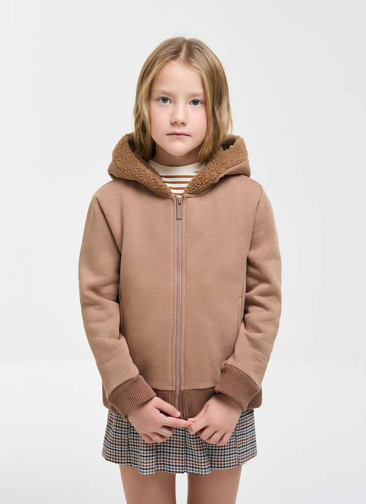 36000016/3JP TEDDY INSERTS FULL ZIP SWEATSHIRT - MARRAKECH