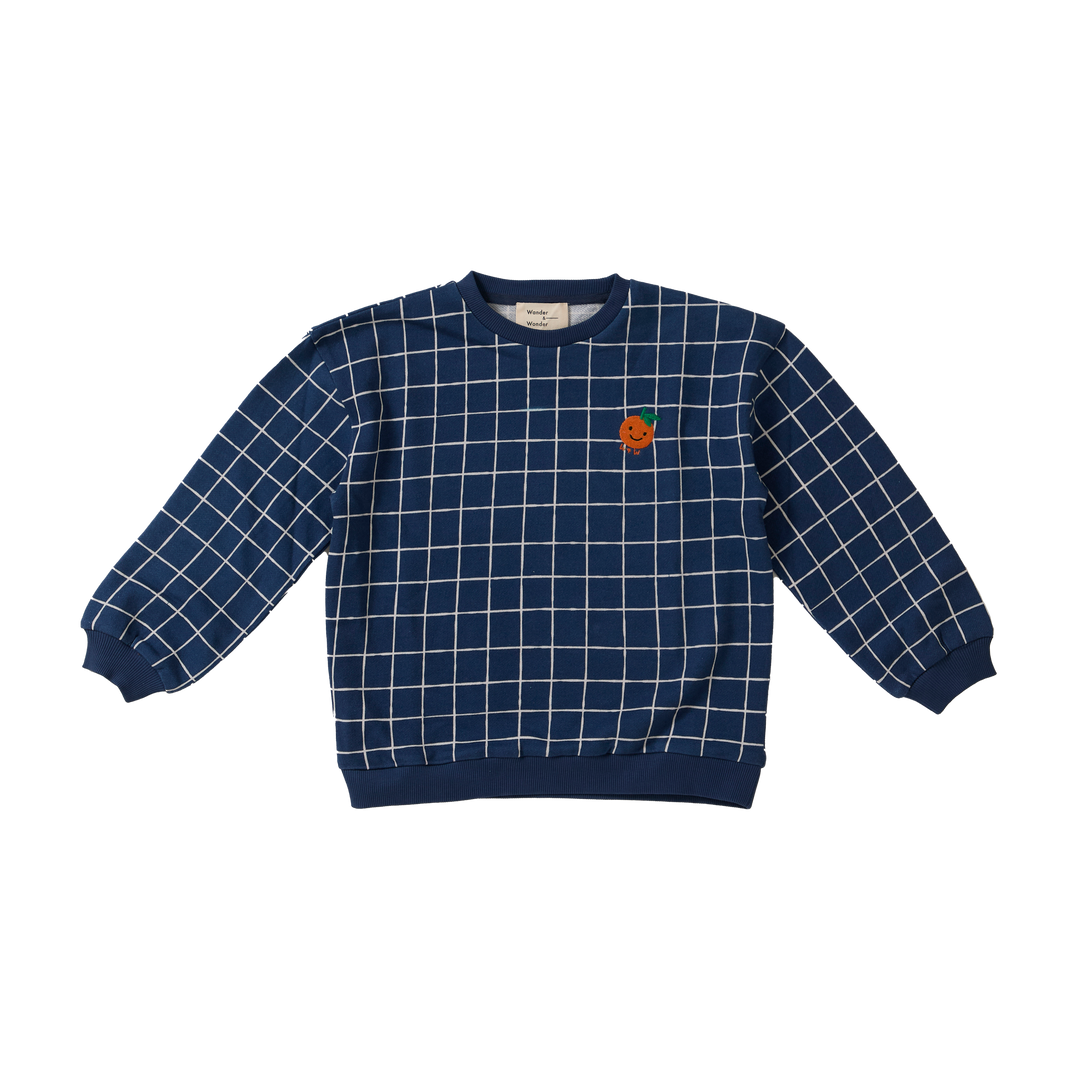 E26209 CHECK SWEATSHIRT - INK CHECK