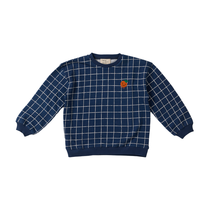 E26209 CHECK SWEATSHIRT - INK CHECK