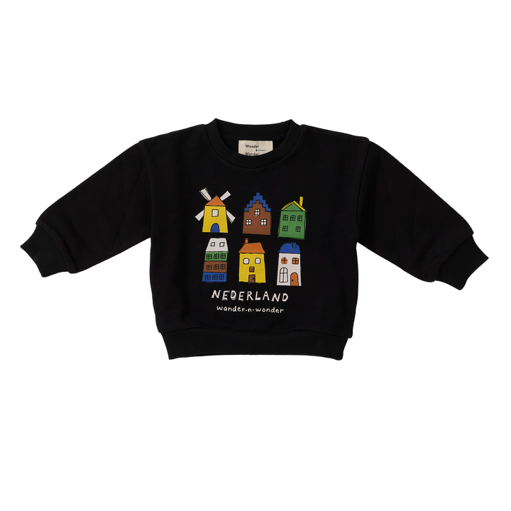 E26209 BABY NEDERLAND SWEATSHIRT - BLACK