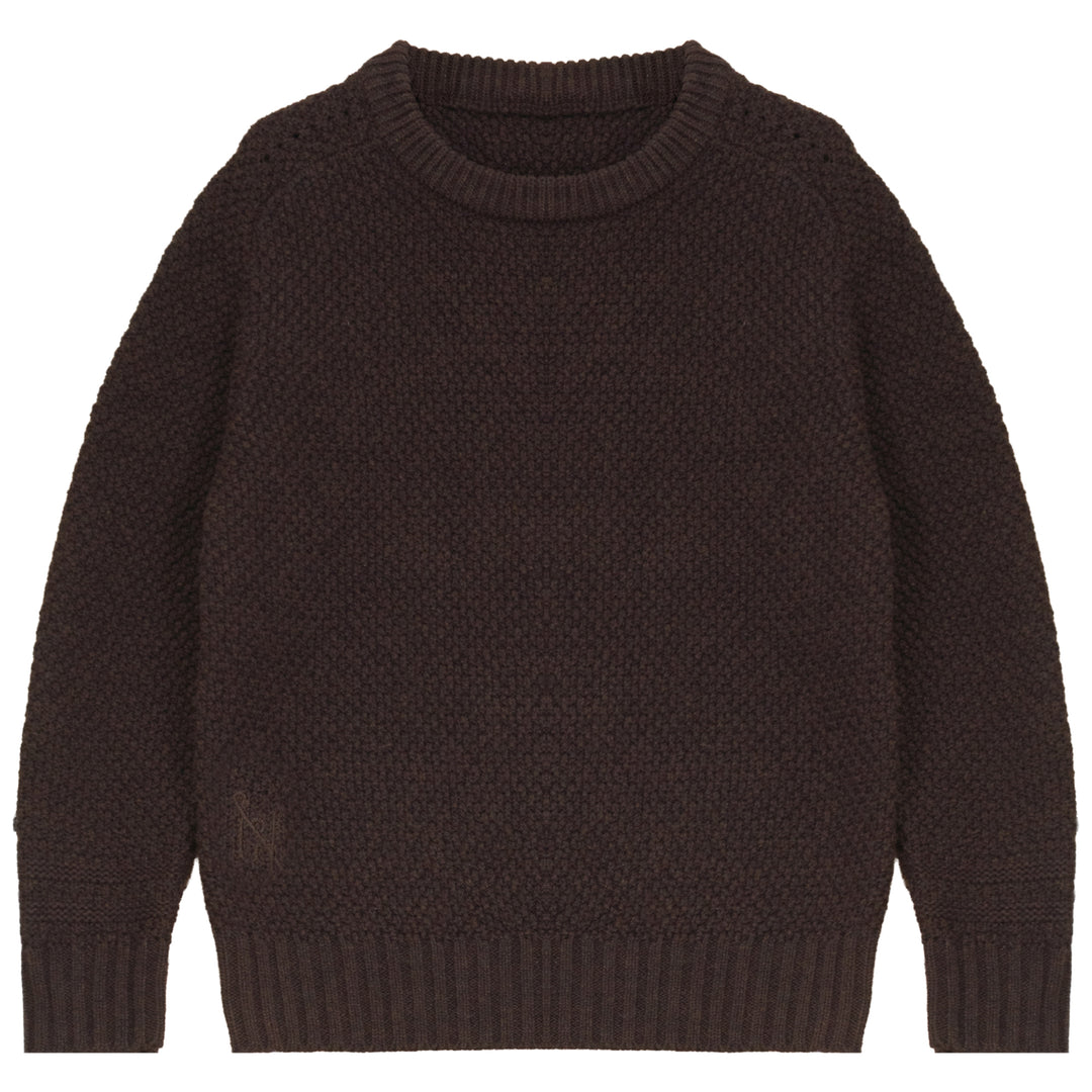 E2718BR BOY KNIT ROUND NECK SWEATER