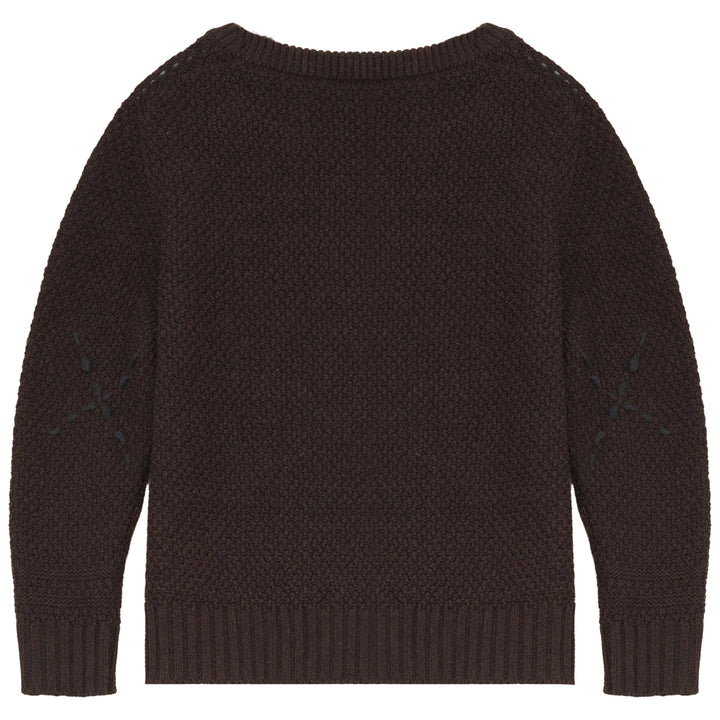 E2718BR BOY KNIT ROUND NECK SWEATER