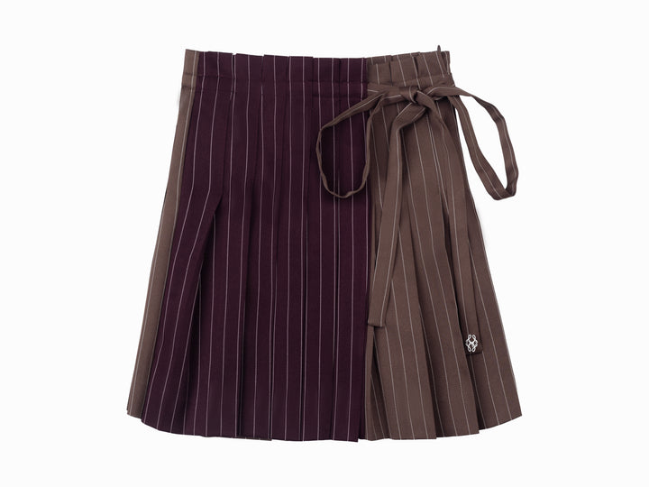 E408 Olivia Wrap Skirt - Maroon