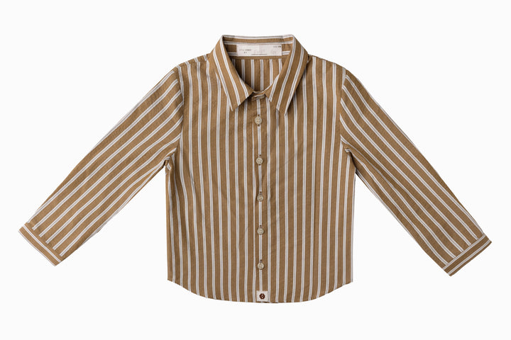 E413 Leo Stripe Shirt - Mustard