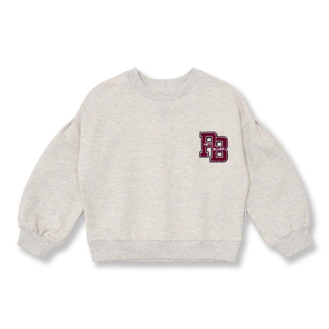 102 Easy Sweater PB Logo - Grey Melange