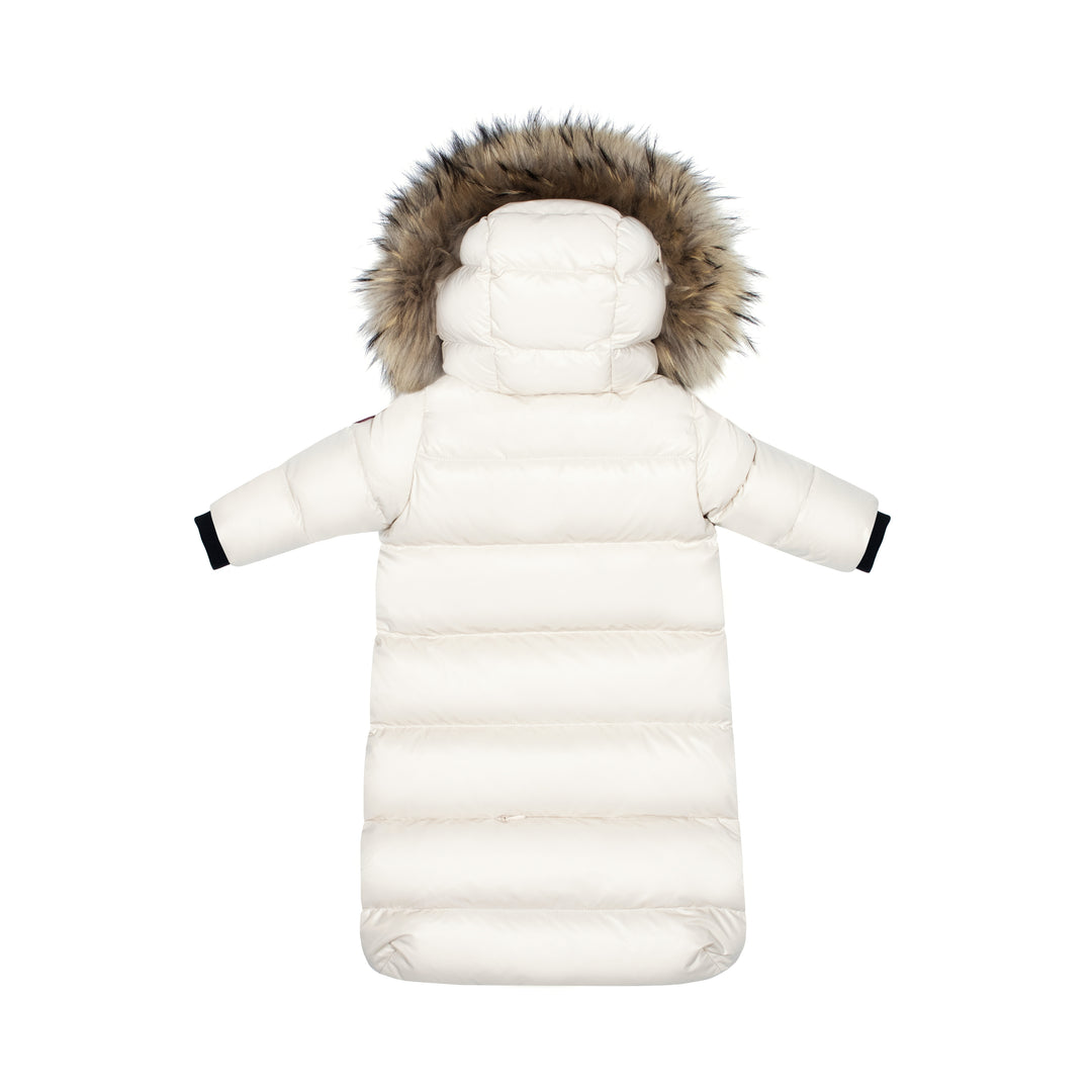 DOWN FUR SNOWSUIT OFF-WHITE