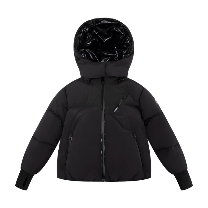 F25-5002-STELLA DOWN FUR JACKET-Black/Black Fur