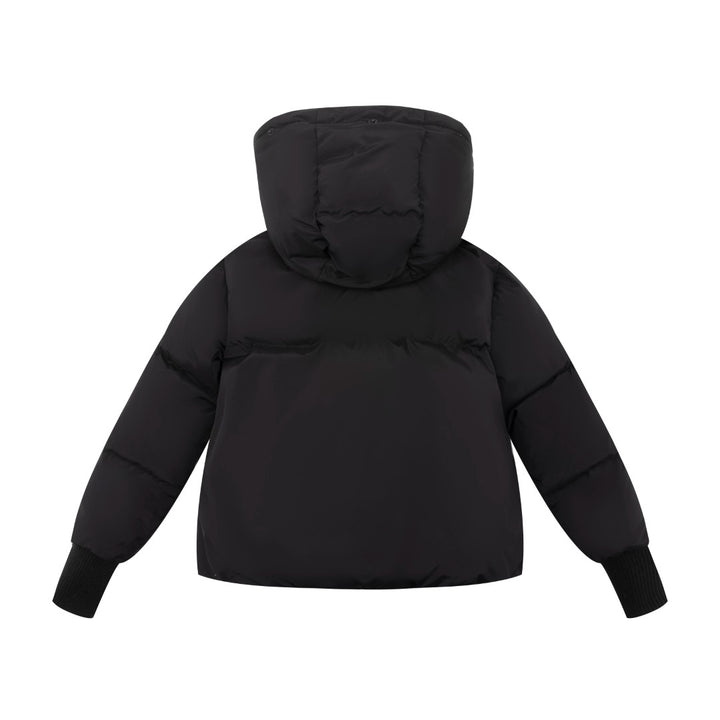 F25-5002-STELLA DOWN FUR JACKET-Black/Black Fur