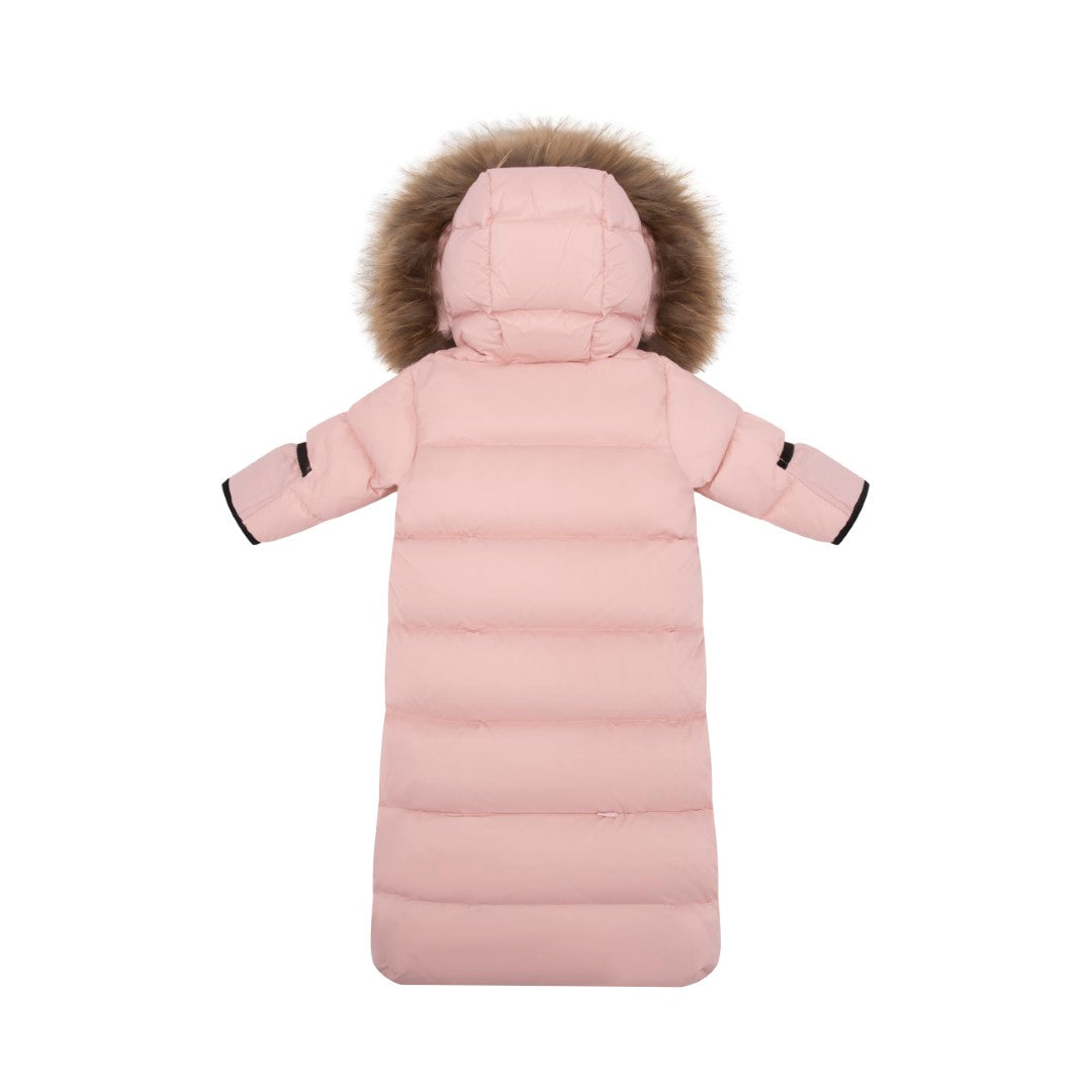 F25-5016P-DOWN FUR SNOWSUIT-Pink