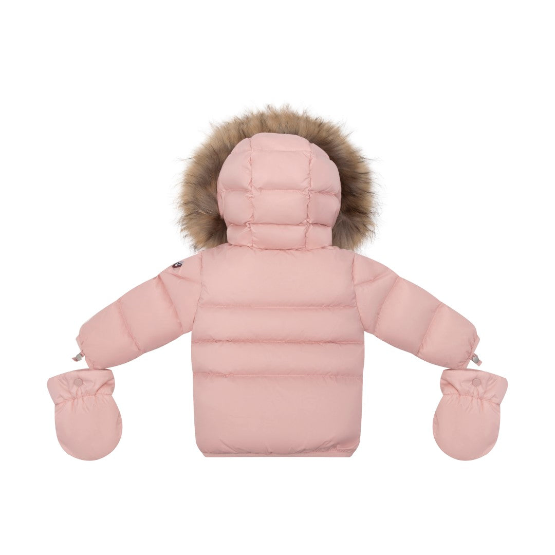 F25-5031P-BELLA ENFANT FUR DOWN JACKET-Baby Pink Racoon