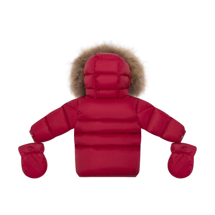 F25-5031R-BELLA ENFANT FUR DOWN JACKET-Raspberry Racoon