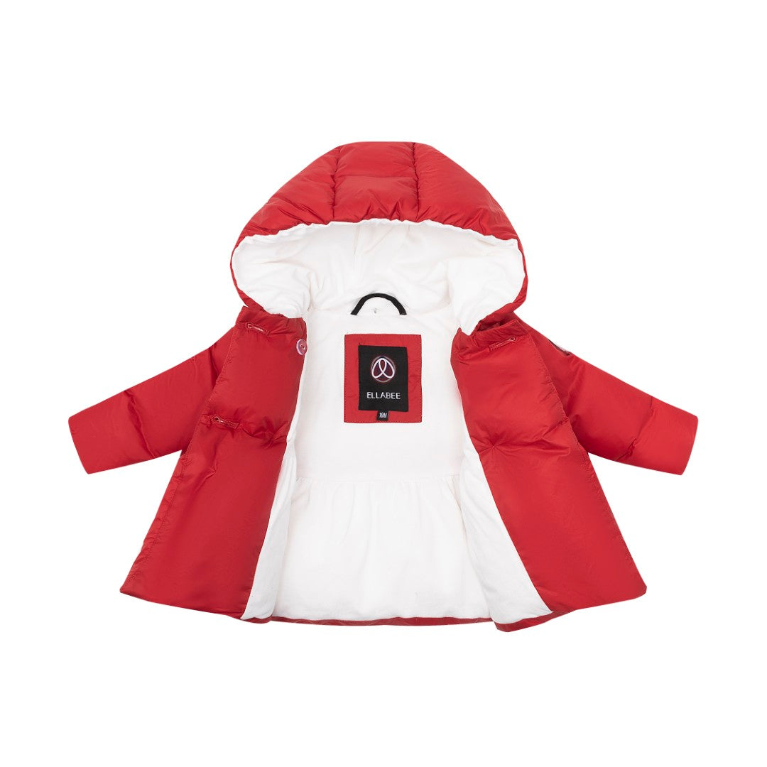 F25-5035R-FLARED ENFANT DOWN JACKET-Red